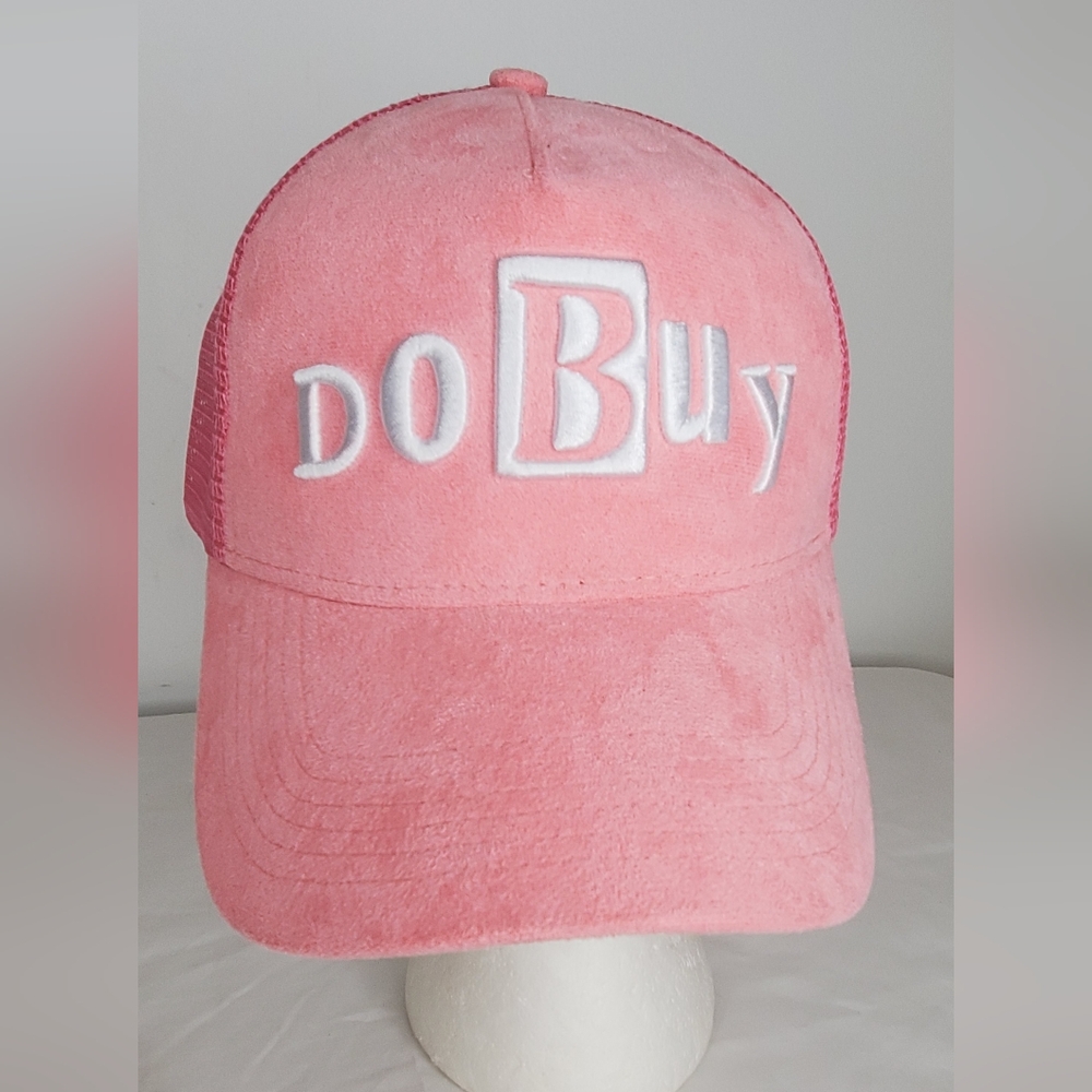 DoBuy Pink Suede Women's Trucker Cap "Like-New" - Picture 2 of 9